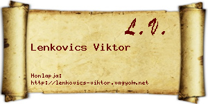 Lenkovics Viktor névjegykártya