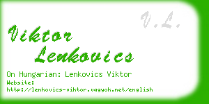 viktor lenkovics business card